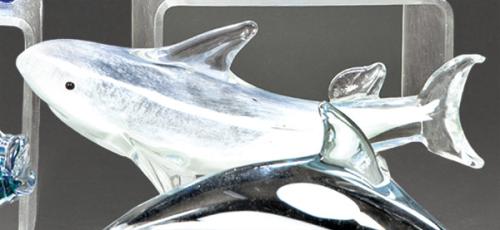  Tiburón de cristal de Murano.