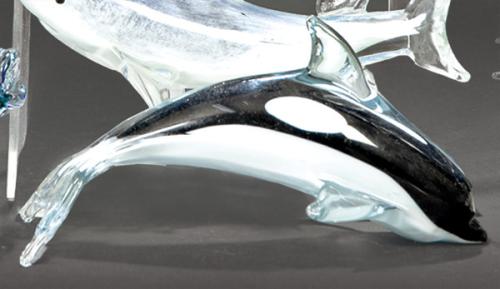 Orca de cristal de Murano.