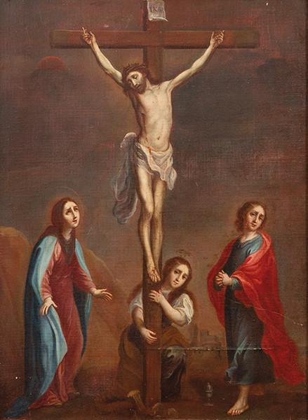  ESCUELA NOVOHISPANA S. XVIII - Crucifixión