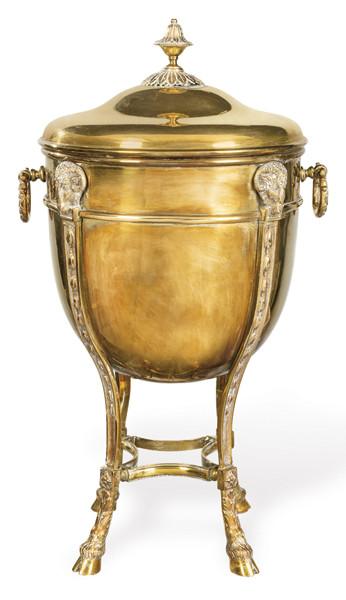 Carbonera Regencia de latón, Inglaterra ff. S. XVIII pp S. XIX