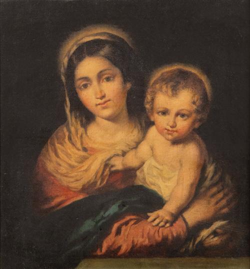  COPIA DE BARTOLOMÉ ESTEBAN MURILLO S. XIX - Virgen de la Sevilleta