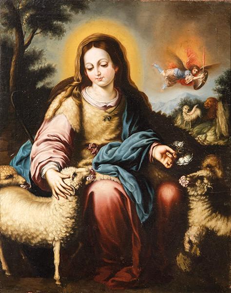  SEGUIDOR DE MIGUEL ALONSO DE TOVAR S. XVIII - Divina Pastora