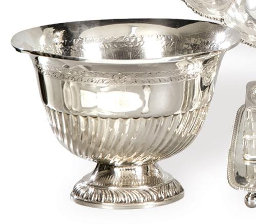  Cuenco de plata portuguesa punzonada Ley 916, Oporto mediados S. XX.