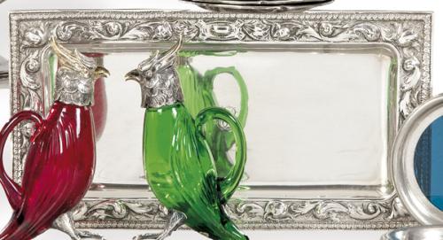 Bandeja rectangular en plata española sin punzonar.