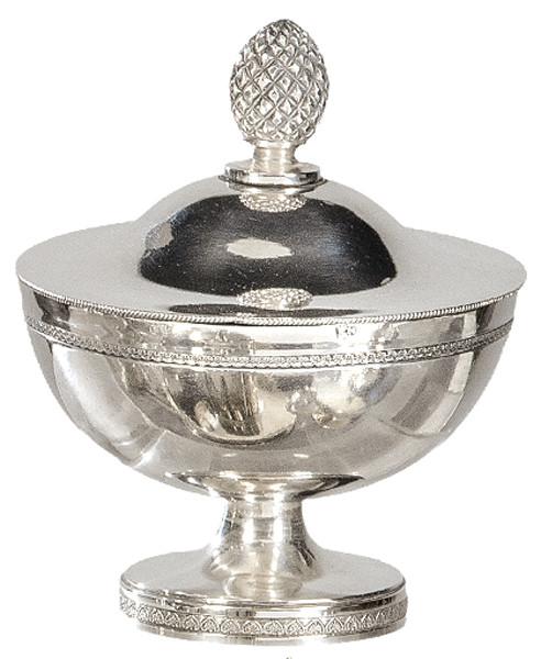 Dulcera de plata española punzonada de la Real Fábrica de Platería Martinez, Madrid primera mitad S. XIX