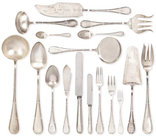  Cubertería de plata española punzonada 1ª Ley de Dionsio García.