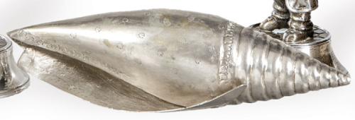  Concha de plata punzonada Ley 900