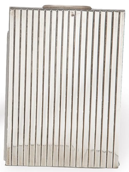  Libreta con funda de plata española punzonada 1ª Ley y madera.