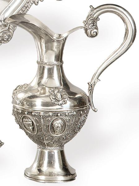  Jarra de plata española punzonada 1ª Ley de Silver Gena.