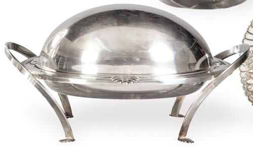 Mantenedor de metal plateado posiblemente americano primera mitad S. XX.