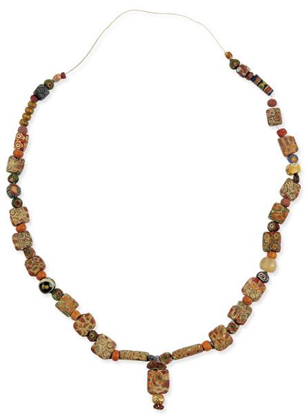  Cuentas de collar de vidrio fenicio y romano SS????