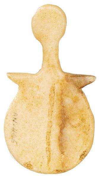 "Idolo de violín" cicládico tallado en piedra 3000 a.C.