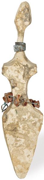 Idolo tallado en caliza de Skorba, Malta