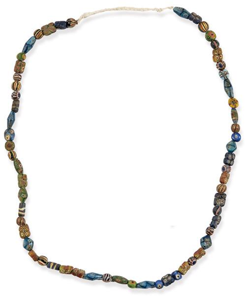  Cuentas de collar de vidrio y terracota egipcias ???