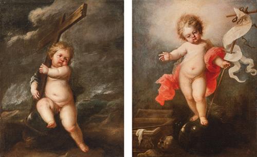  JUAN DE SEVILLA - Niño Jesús trinfante y Niño Jesús portando la Cruz