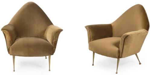  Pareja de butacas siguiendo modelos de Joseph-André Motte