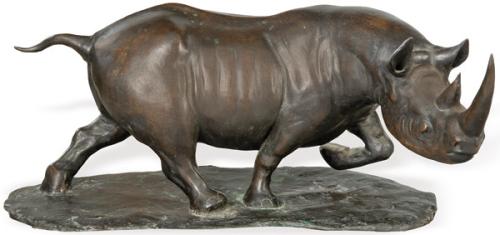  ESCUELA ESPAÑOLA - "Rinoceronte" España S. XX