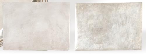  Pareja de cajas de plata con interior sobredorado.