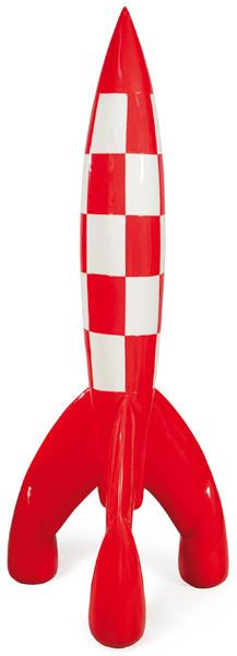  Cohete espacial de Tintin en fibra de vidrio.