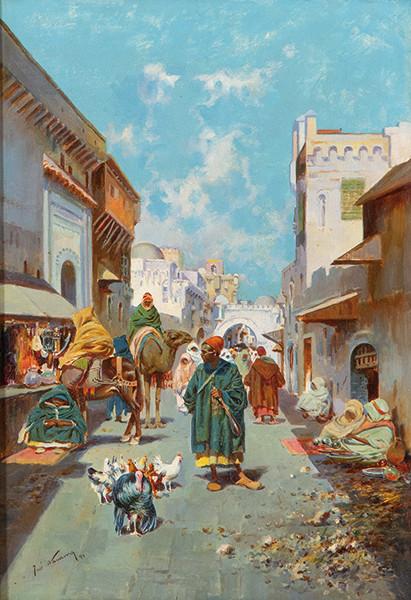  ATRIBUIDO A JOSÉ NAVARRO LLORENS - Zoco marroquí