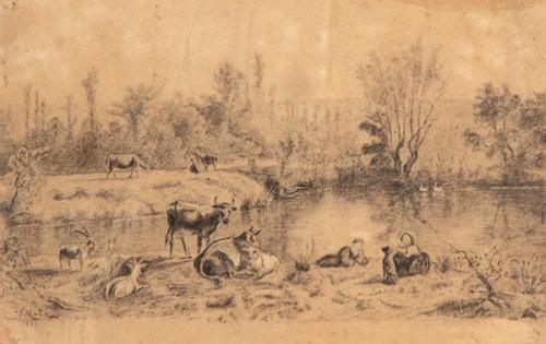 VICENTE MOTA Y MORALES - Escena campestre