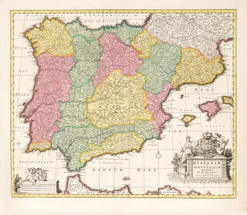  NICOLAES VISSCHER - Hispaniae et Portugalliae Regna, Ámsterdam, 1680
