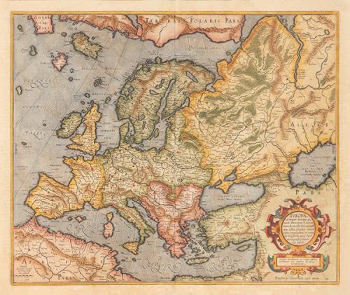 GERARDUS MERCATOR - EVROPA. ad magnae Europae Gerardi Mercatoris P. Rumoldi Mercatoris f. curā edita...