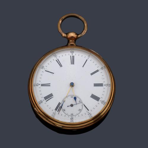  Reloj lepin con caja en oro amarillo de 18 K