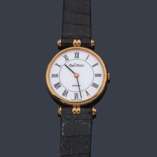  PAUL PICOT de señora con caja en oro amarillo de 18 K.