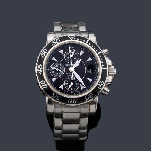  MONTBLANC Meisterstück Crono ref.7034 de caballero con caja y brazalete en acero. Con estuche y documentación.