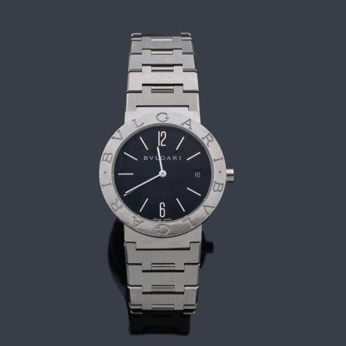 BVLGARI automático ref. BB 33 SS de caballero con caja y brazalete en acero.
