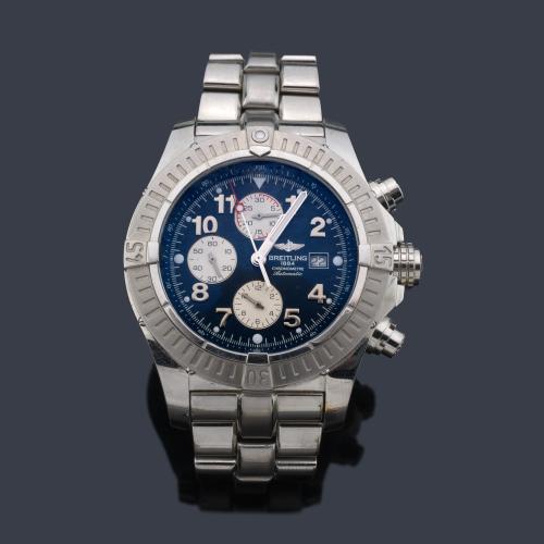  Breitling Super Avenger ref. A13370 de caballero con caja y brazalete en acero.