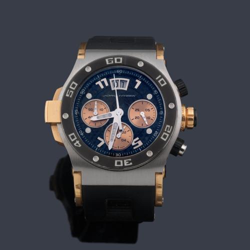 JORG HYSEK  Abyss Explorer  nº AB06-225 de caballero con caja en acero y oro de 18 K.