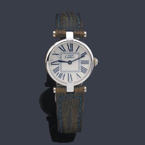  MUST DE CARTIER ref. 1850 de señora con caja en plata. Con estuche y documentació.