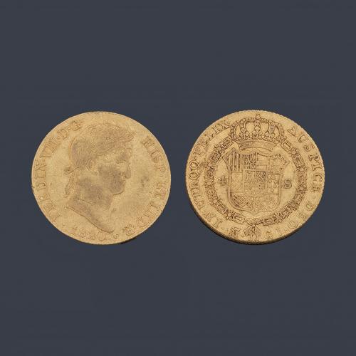 Fernando VII 4 escudos, Méjico 1820