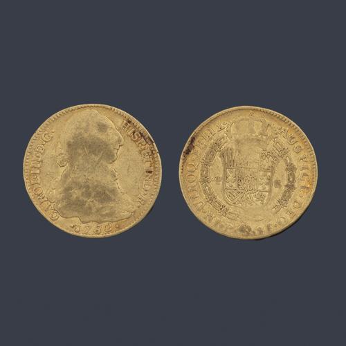 Carlos III 4 escudos, Popayán 1780 SF