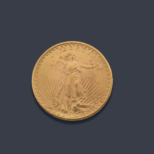  Moneda 20 dólares americanos en oro de 22 K.