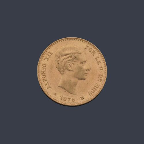  Alfonso XII 10 pesetas 1878 EMM