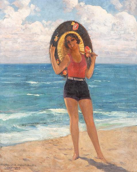 CARLOS VAZQUEZ - Dama en la playa