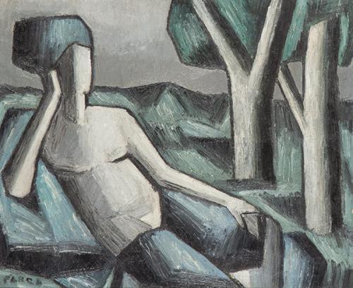 GINÉS PARRA - Meditación. Desnudo y árboles