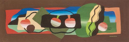 GEORGES VLAMIER - Study for overdoor, fruits