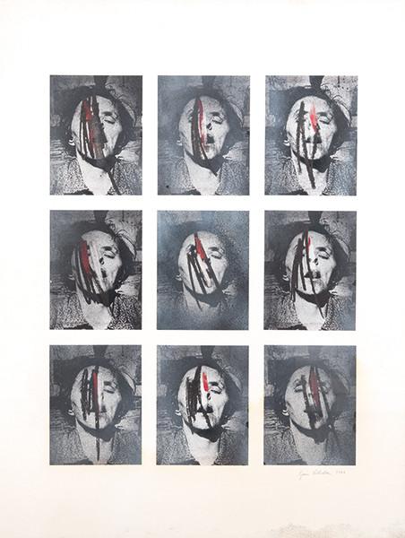 DARIO VILLALBA - Faces gris oscuro. Serie Face