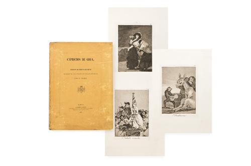FRANCISCO DE GOYA Y LUCIENTES - Serie completa de Los Caprichos, formada por 80 estampas. Tercera edición, editada en la Calcografía Nacional en 1886.