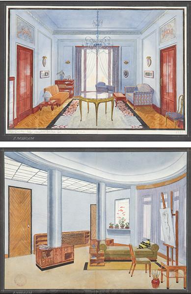 DEOGRACIAS MAGDALENA - Proyecto de salón para el Sr. Sarasola,  interior y Proyecto decoración salón porcelanas