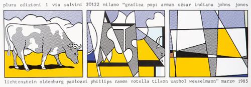 ROY LICHTENSTEIN - Cow Going Abstract (Gráfica Pop)