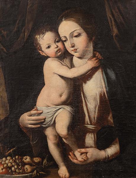  ESCUELA ITALIANA S. XVII - Virgen con el Niño
