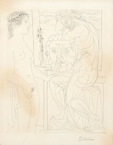  PABLO PICASSO - La Suite Vollard (Modèle Nue et Sculptures)