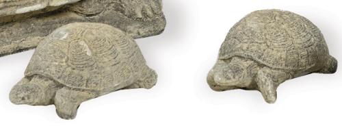 Pareja de tortugas de arenisca para jardín.