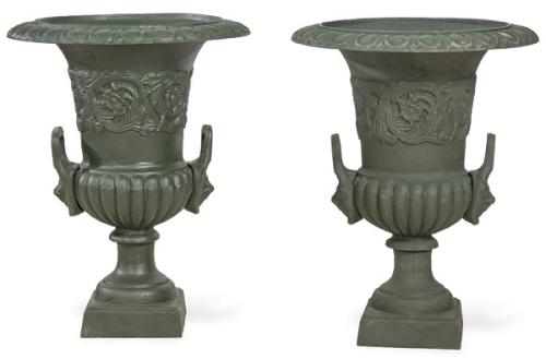 Pareja de copas Medici hierro verdes