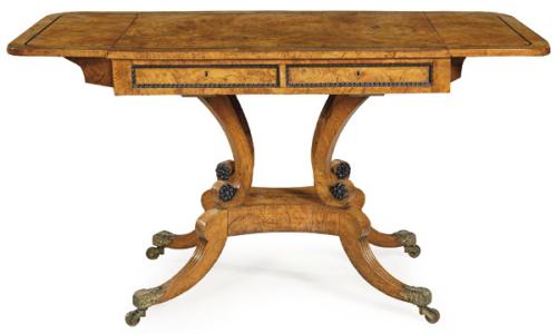 Sofa table Regencia atribuida al maestro ebanista William Trotter de Edimburgo.